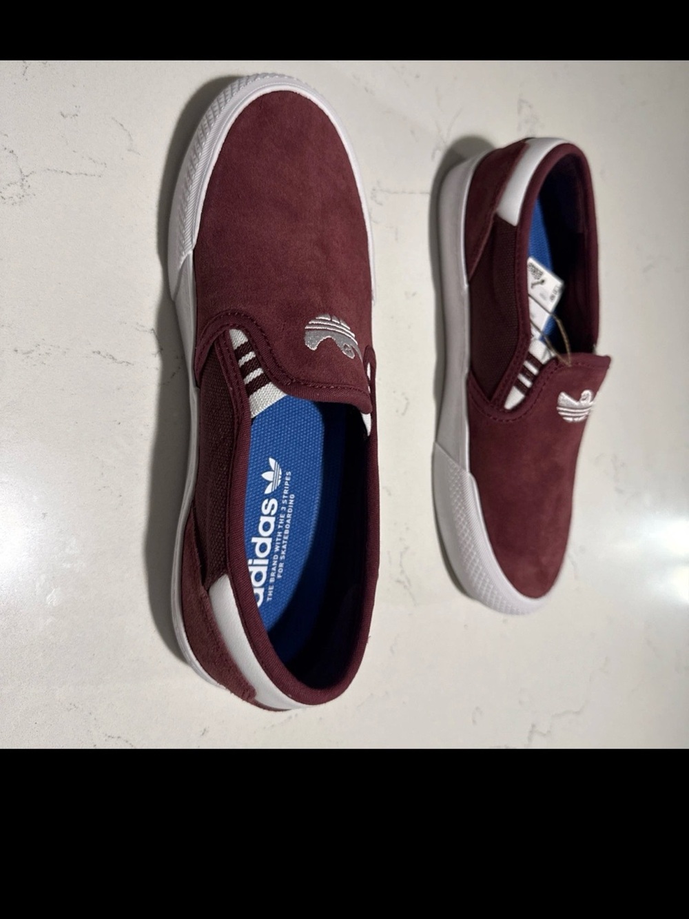 Adidas Shmoofoil Slip Skate Shoes Red White Men 6